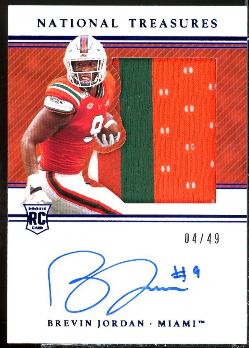 Brevin Jordan SL JSY Rookie 2021 Panini National Treasures Collegiate Blue #125  Image 1