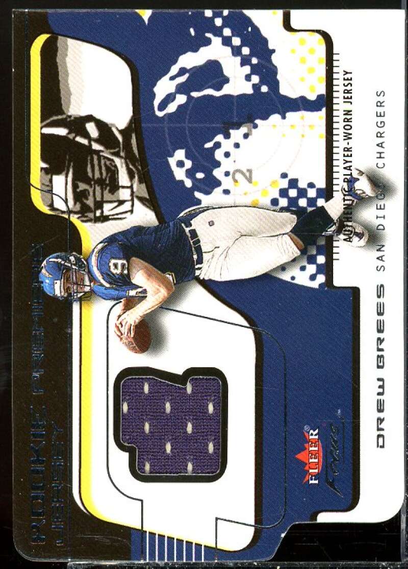 Drew Brees Card 2001 Fleer Focus Rookie Premiere Jersey #RPDB  Image 1