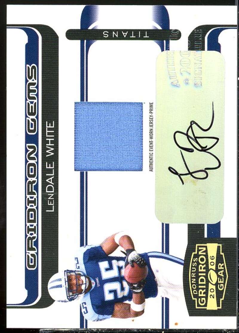 LenDale White Card 2006 Donruss Gridiron Gear Rookie Jerseys Autographs #223  Image 1