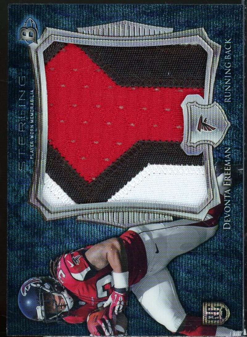 Devonta Freeman 2014 Bowman Sterling Rookie JSY Blue Wave Refractors #BSJRPDF  Image 1