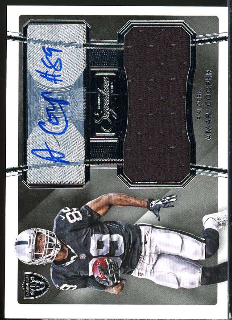Amari Cooper JSY AU RC Rookie Card 2015 Donruss Signature Series #496  Image 1