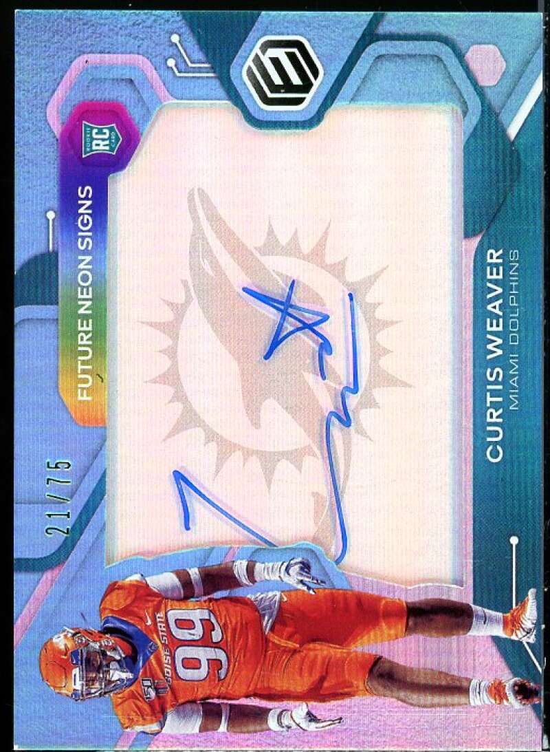 Curtis Weaver Rookie Card 2020 Panini Elements Future Signs Blue #20  Image 1