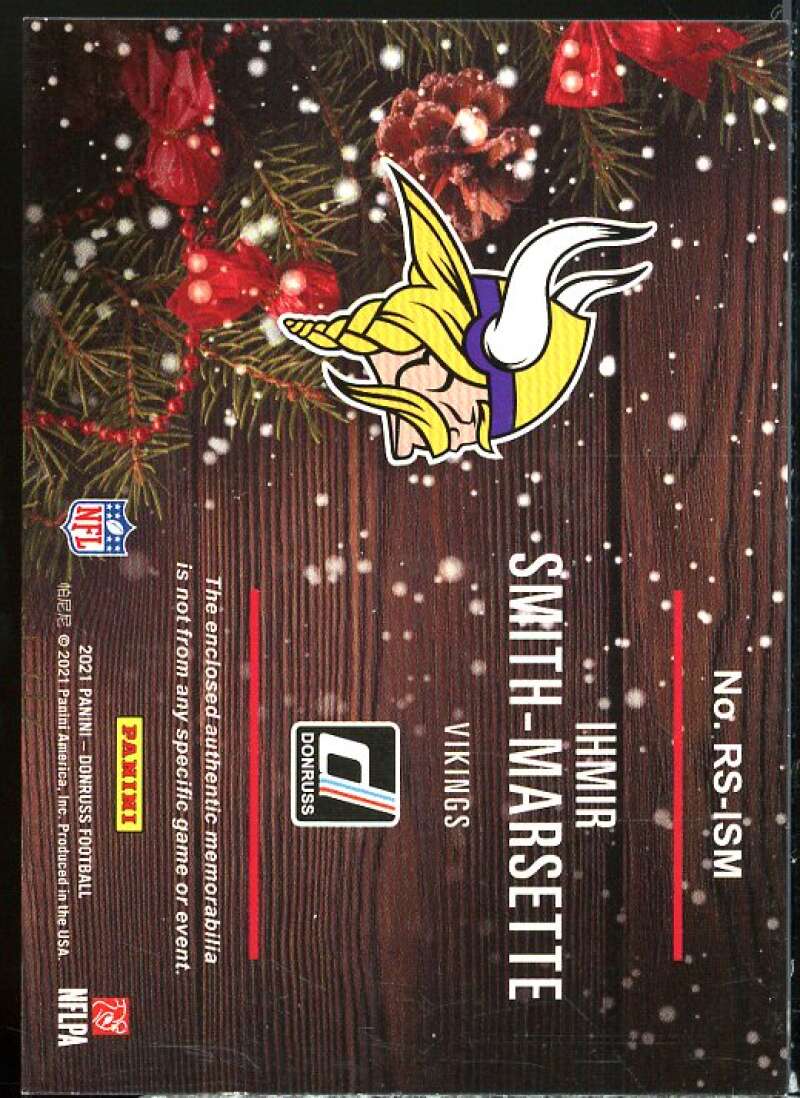 Ihmir Smith-Marsette Rookie Card 2021 Donruss Rookie Holiday Sweater #41  Image 2