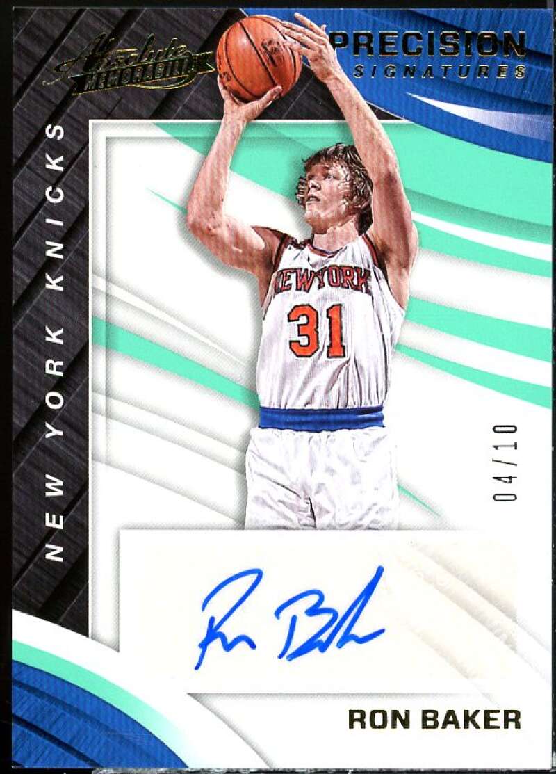 Ron Baker Card 2017-18 Absolute Memorabilia Precision Signatures Aqua #5  Image 1