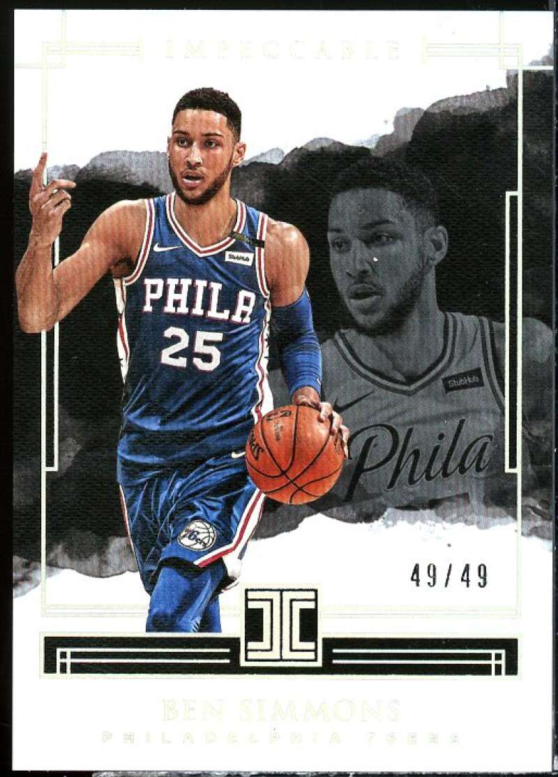 Ben Simmons Card 2017-18 Panini Impeccable Holo Silver #7  Image 1