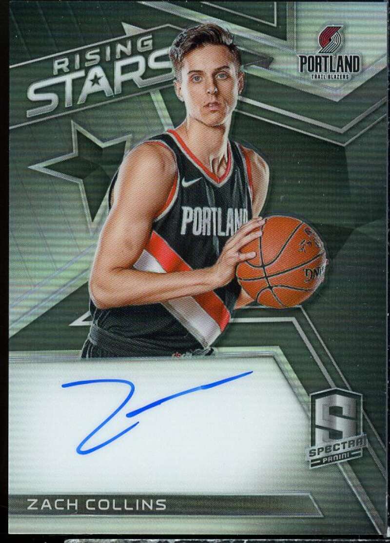 Zach Collins Rookie Card 2017-18 Panini Spectra Rising Stars Signatures #12  Image 1