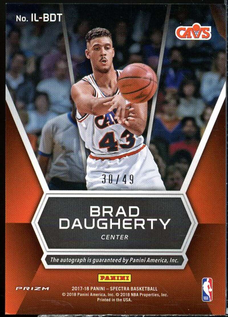 Brad Daugherty 2017 Panini Spectra Illustrious Legends Signatures Neon Blue #23  Image 2