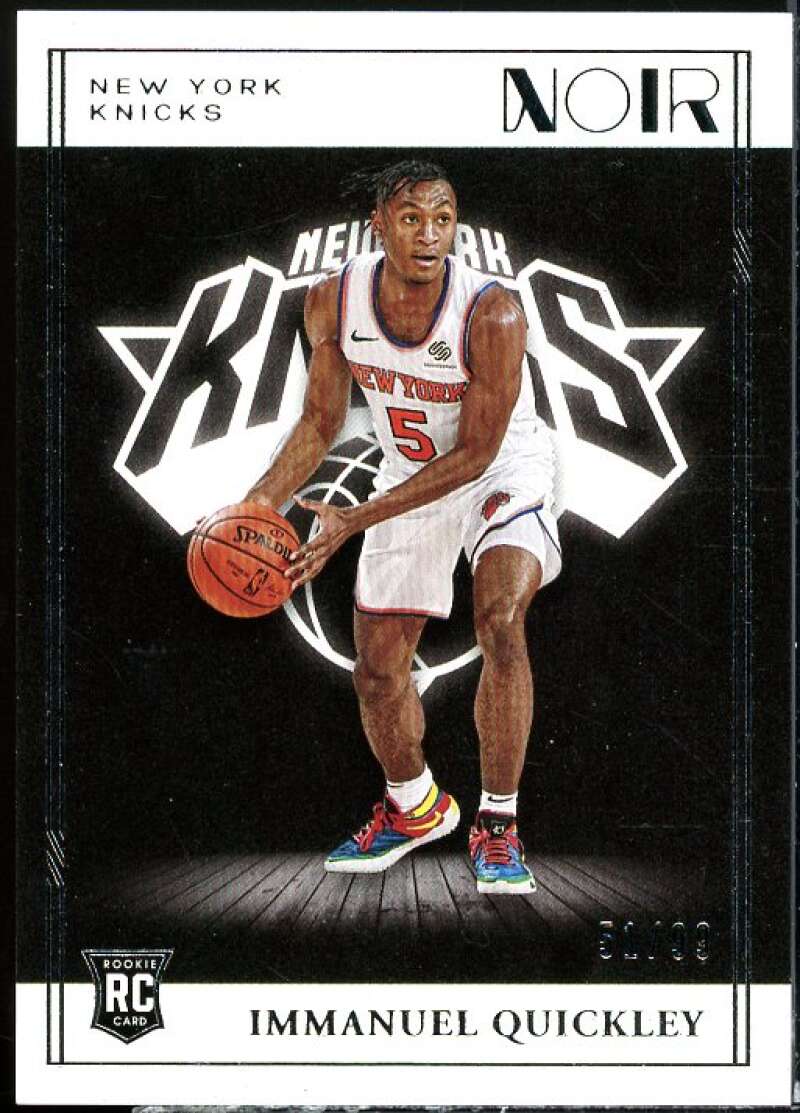 Immanuel Quickley Rookie Card 2020-21 Panini Noir #160  Image 1