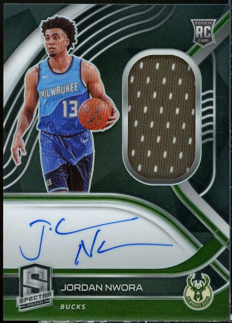 Jordan Nwora JSY AU/149 Rookie Card 2020-21 Panini Spectra #196  Image 1