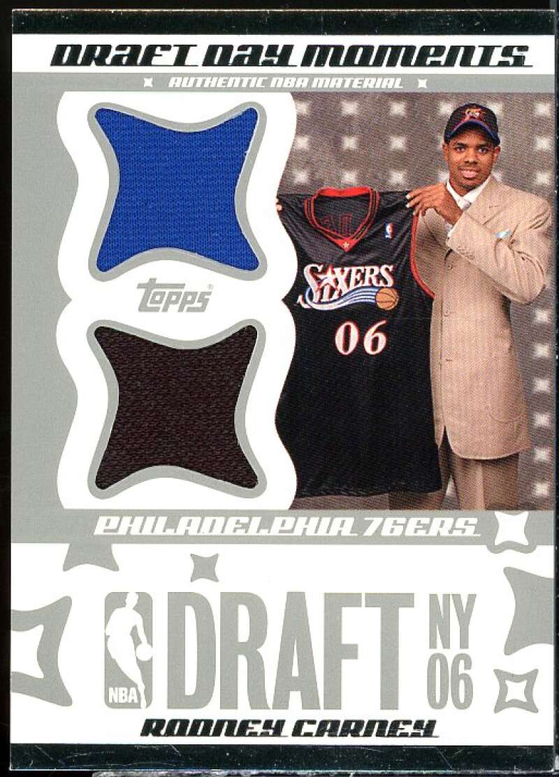 Rodney Carney Rookie 2006-07 Topps Big Game Draft Day Moments Hat Jersey #RC  Image 1