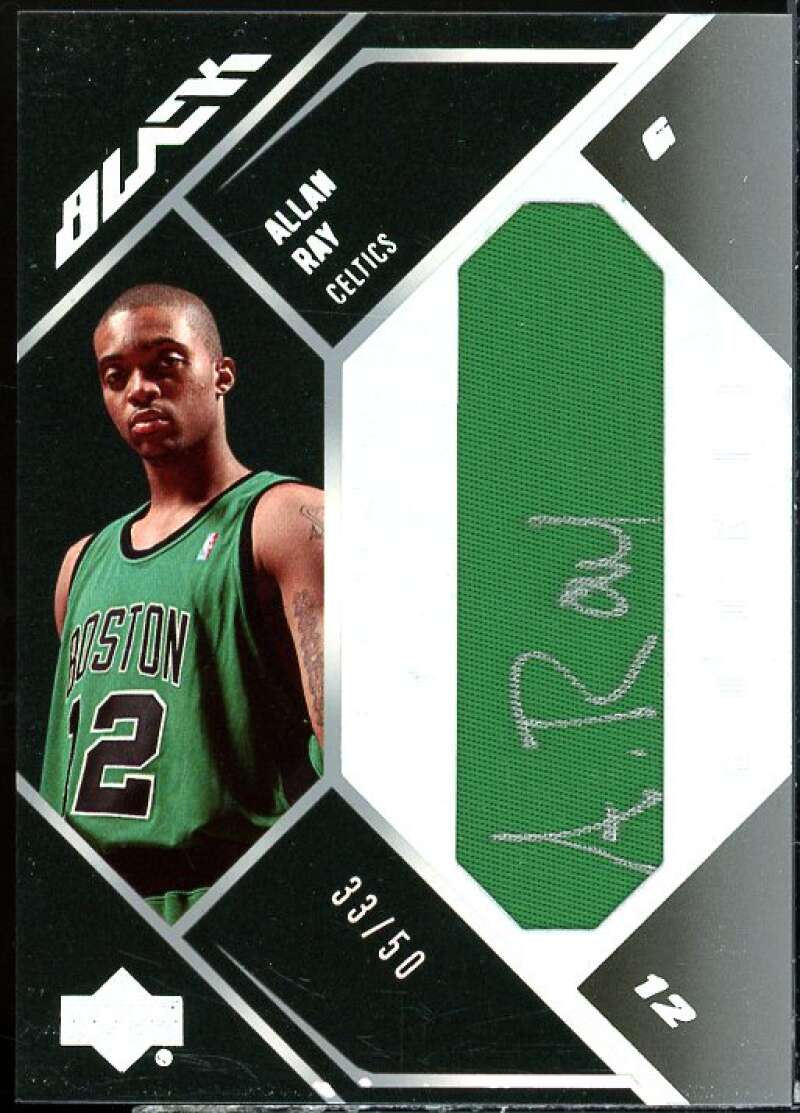 Allan Ray Rookie Card 2006-07 UD Black Autographs Rookie Materials #AR  Image 1