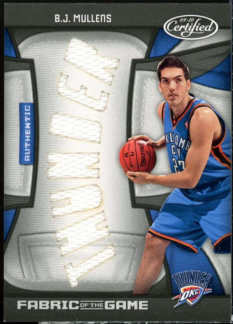 B.J. Mullens Card 2009-10 Certified Fabric of the Game Team Die Cuts #191  Image 1