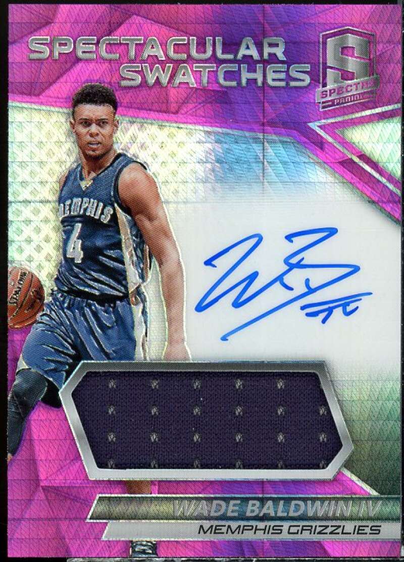 Wade Baldwin IV 2016-17 Panini Spectra Spectacular Swatch Autographs Pink #44  Image 1