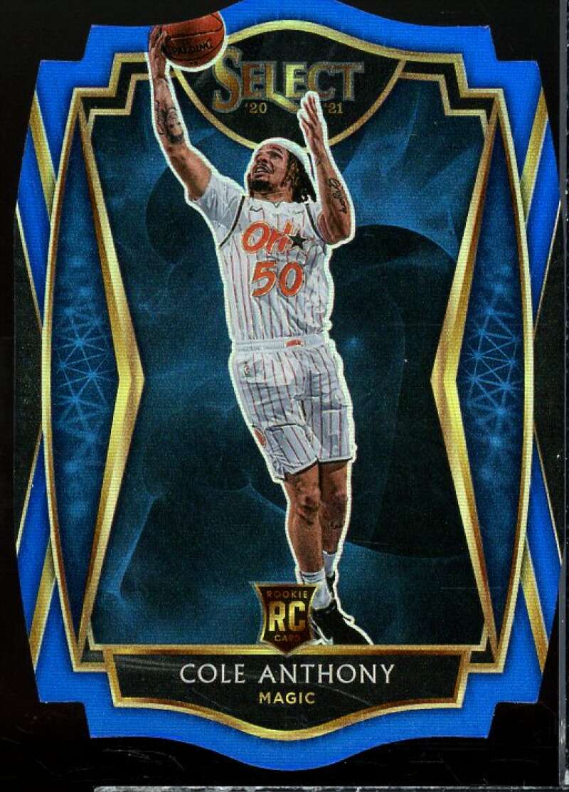 Cole Anthony Rookie Card 2020-21 Select Prizms Blue Die Cut #177  Image 1