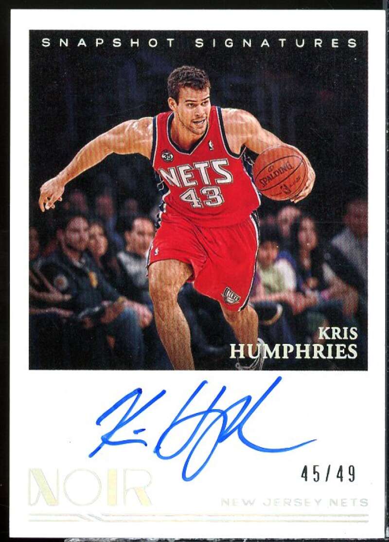 Kris Humphries Card 2020-21 Panini Noir Snapshot Signatures #23  Image 1