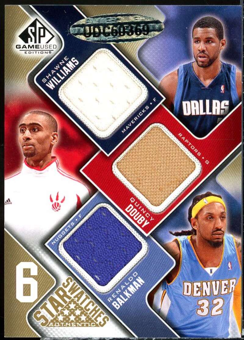 Douby/Balkman/Williams/Simmons/Brewer/Sefolosha 2009 SP Game Used Six Star JSYs #NNO  Image 2