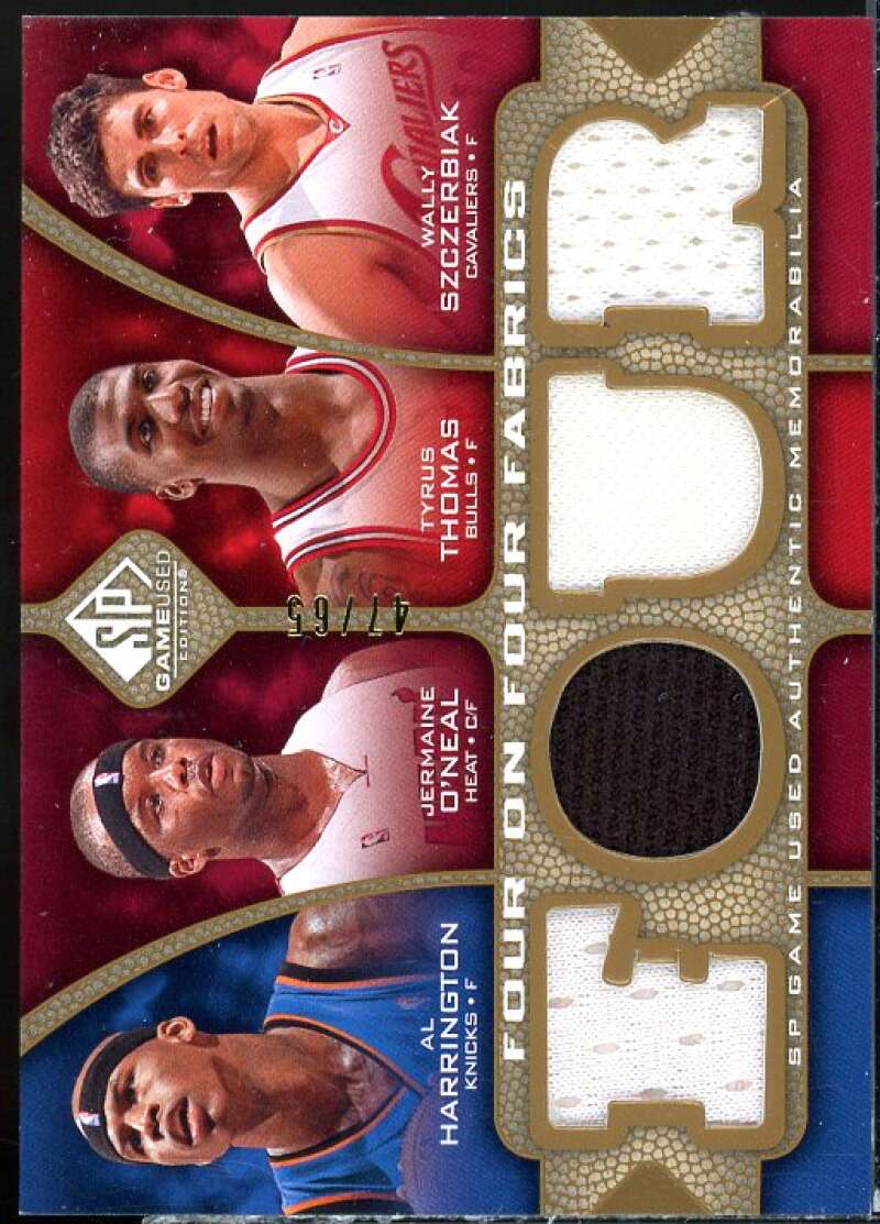 Szczerbiak/Hamilton/Young/Augustin/O'Neal/Beasley/Thomas 2009 SP Game Used JSY #NNO  Image 1