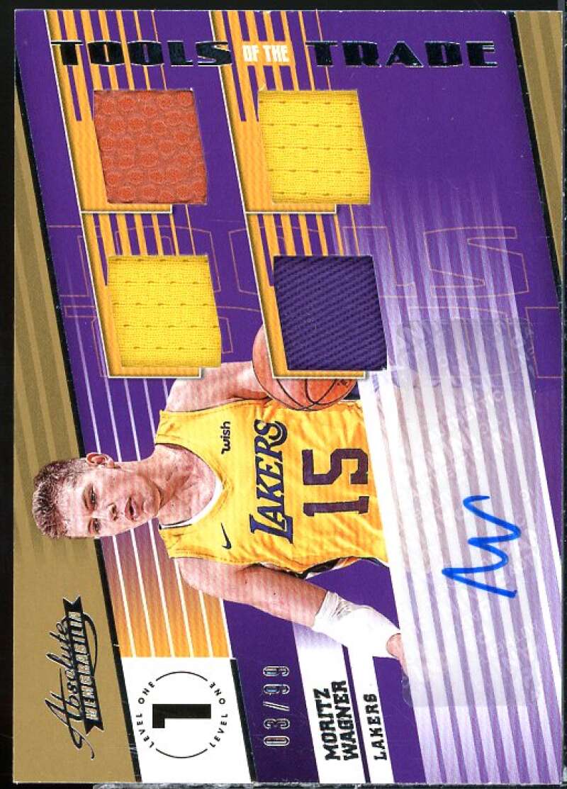 Moritz Wagner 2018-19 Absolute Memorabilia Tools of the Trade Four Swatch AU #25  Image 1