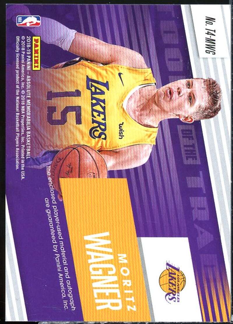 Moritz Wagner 2018-19 Absolute Memorabilia Tools of the Trade Four Swatch AU #25  Image 2