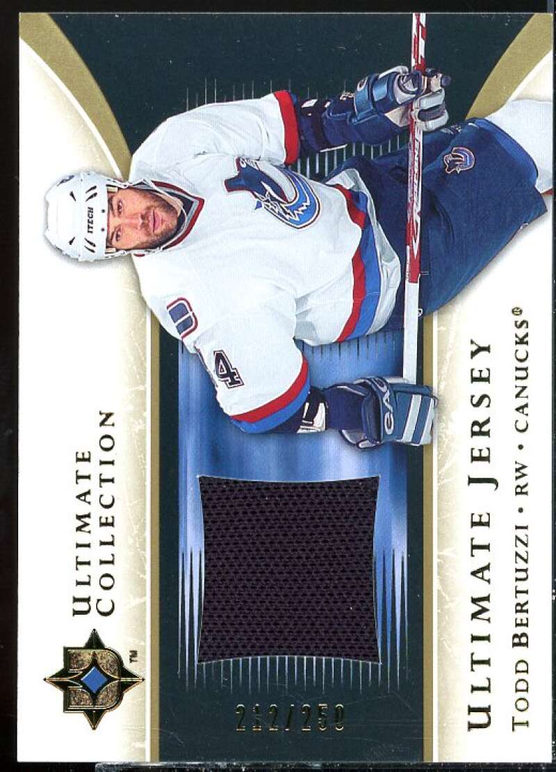 Todd Bertuzzi Card 2005-06 Ultimate Collection Jerseys #JTB  Image 1