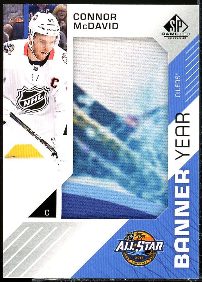 Connor McDavid Card 2018-19 SP Game Used Banner Year '18 All Star Game #BASCM  Image 1