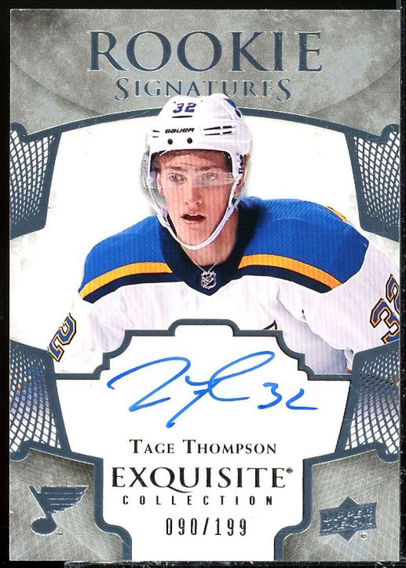 Tage Thompson Card 2017-18 Exquisite Collection Rookie Signatures #ERSTT  Image 1