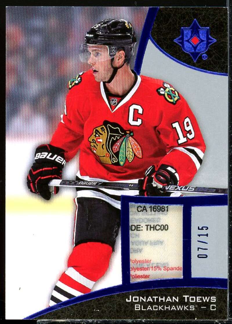 Jonathan Toews FS Card 2015-16 Ultimate Collection Platinum Blue #27  Image 1