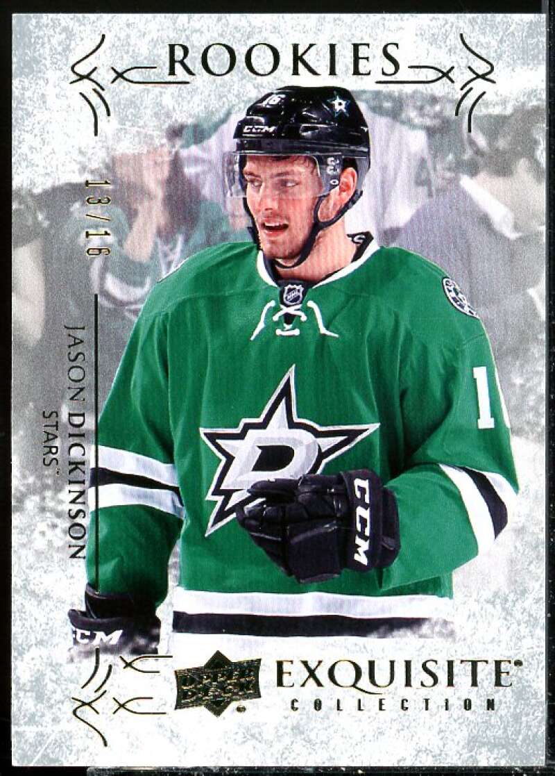 Jason Dickinson Rookie Card 2016-17 Exquisite Collection Rookies #RJD  Image 1