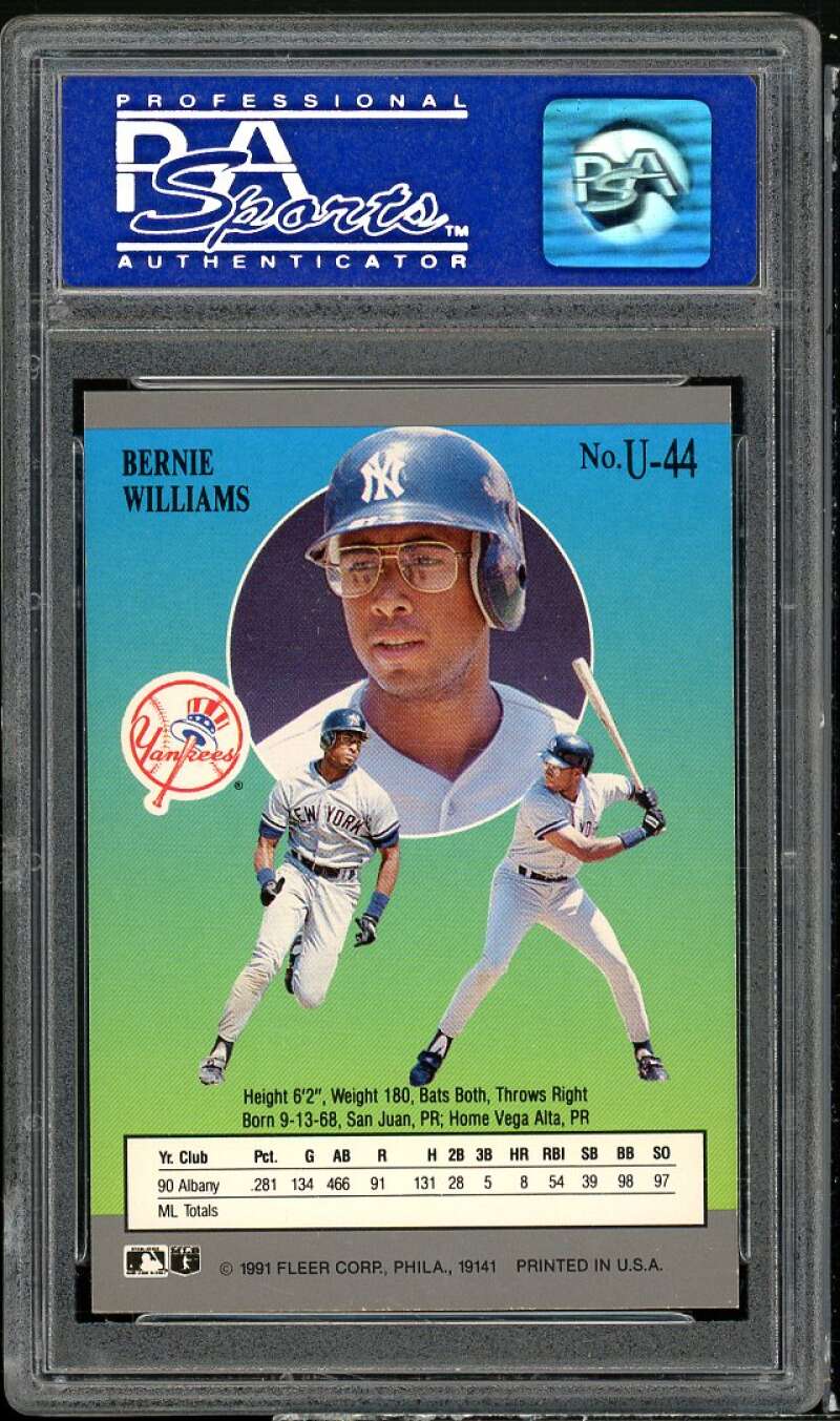 Bernie Williams Card 1991 Ultra Update #U-44 PSA 9 Image 2