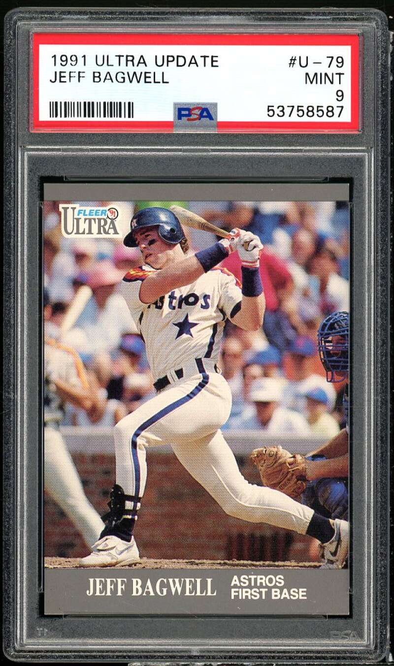 Jeff Bagwell Rookie Card 1991 Ultra Update #U-79 PSA 9 Image 1