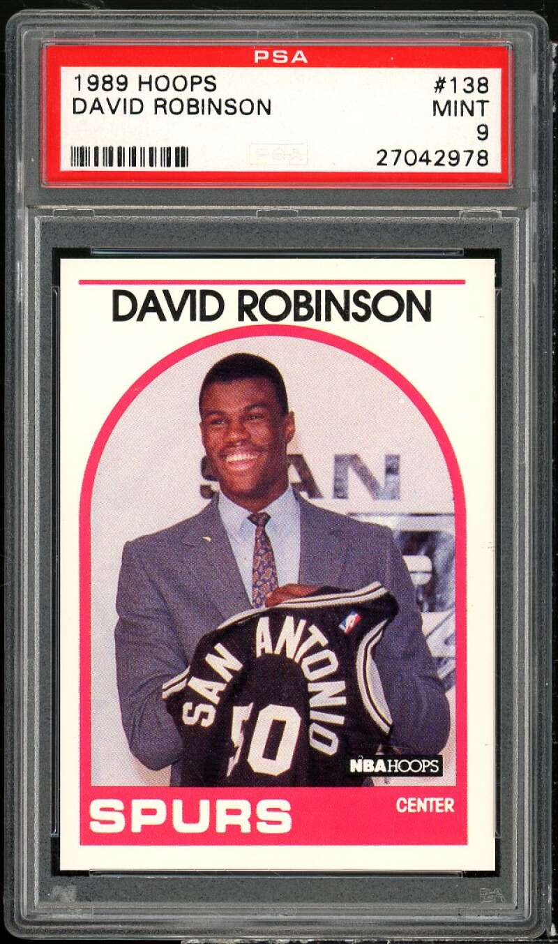 David Robinson Rookie Card 1989-90 Hoops #138 PSA 9 Image 1