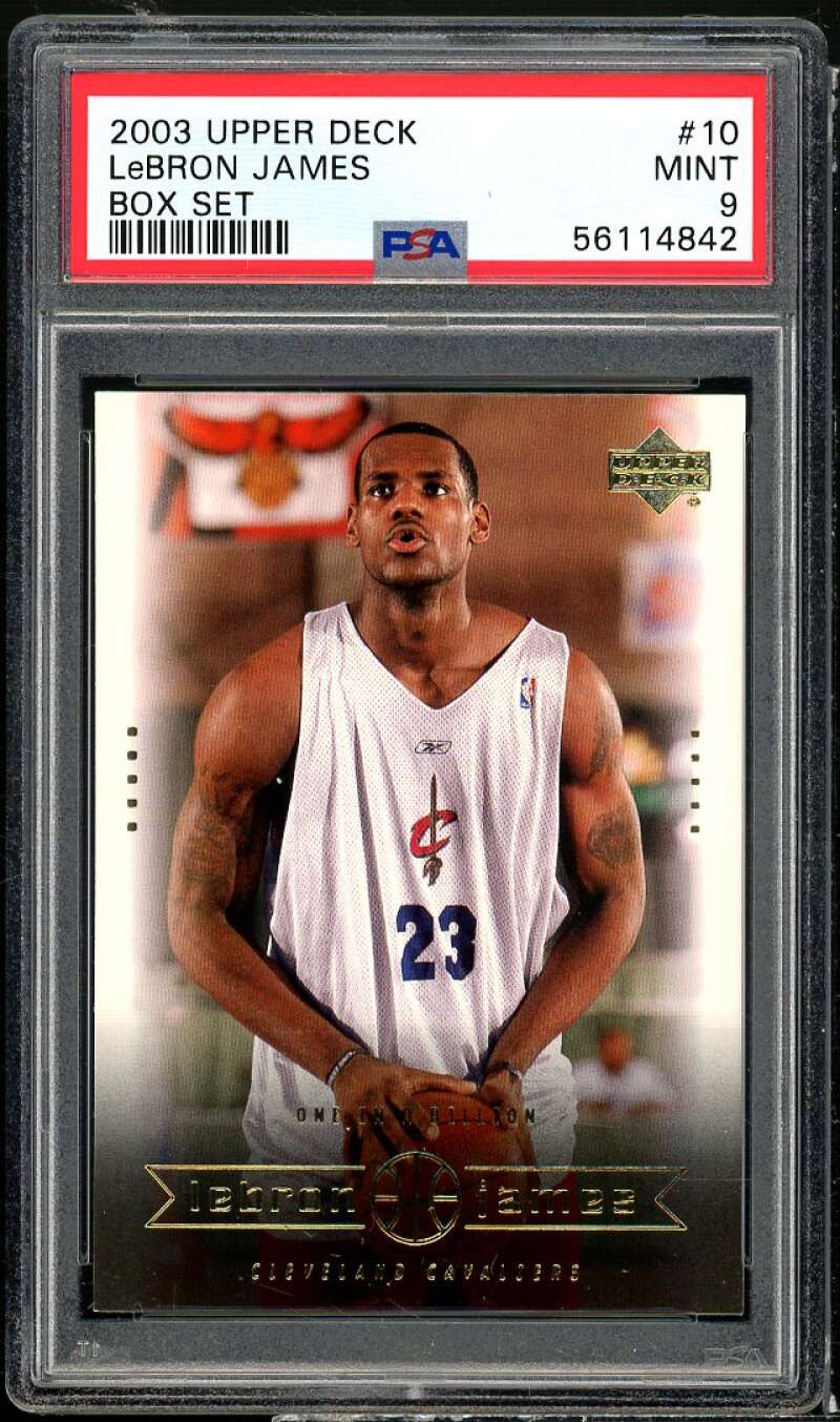 LeBron James Rookie Card 2003 Upper Deck LeBron James Box Set #10 PSA 9 Image 1