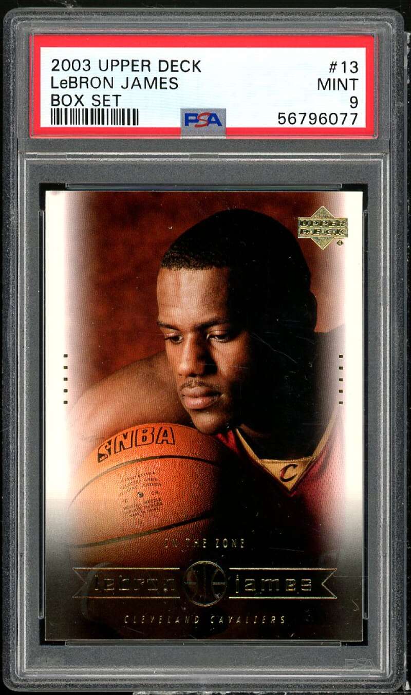 LeBron James Rookie Card 2003 Upper Deck LeBron James Box Set #13 PSA 9 Image 1