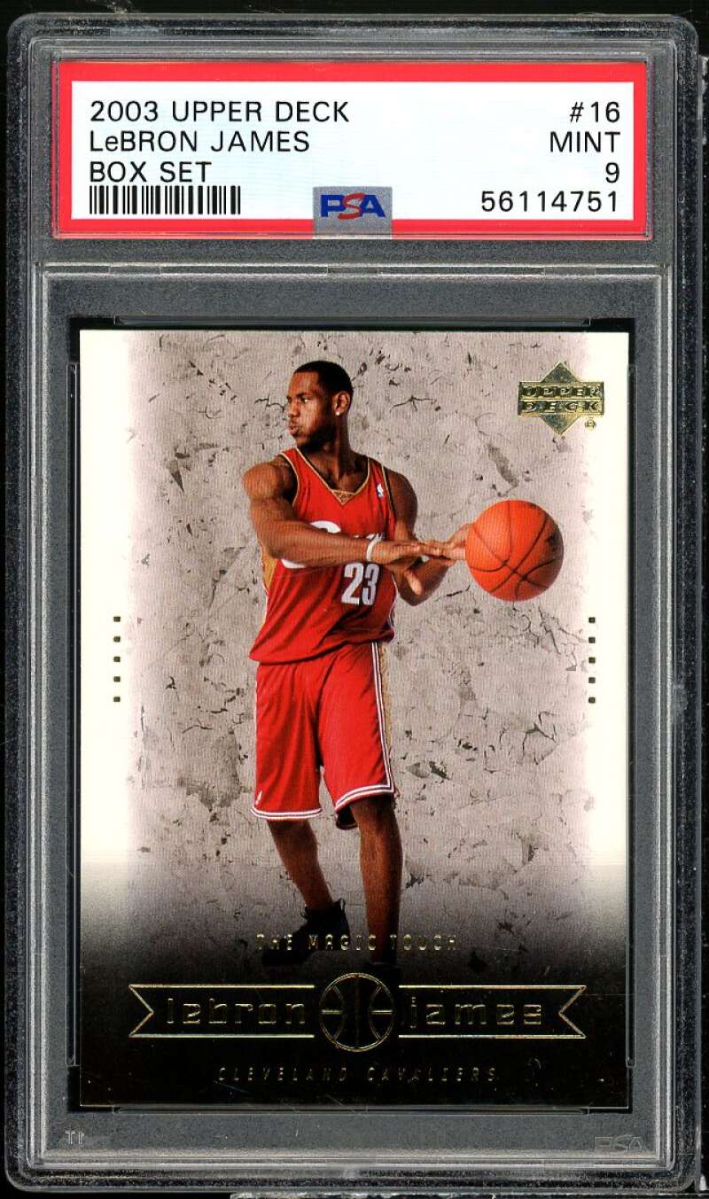 LeBron James Rookie Card 2003 Upper Deck LeBron James Box Set #16 PSA 9 Image 1