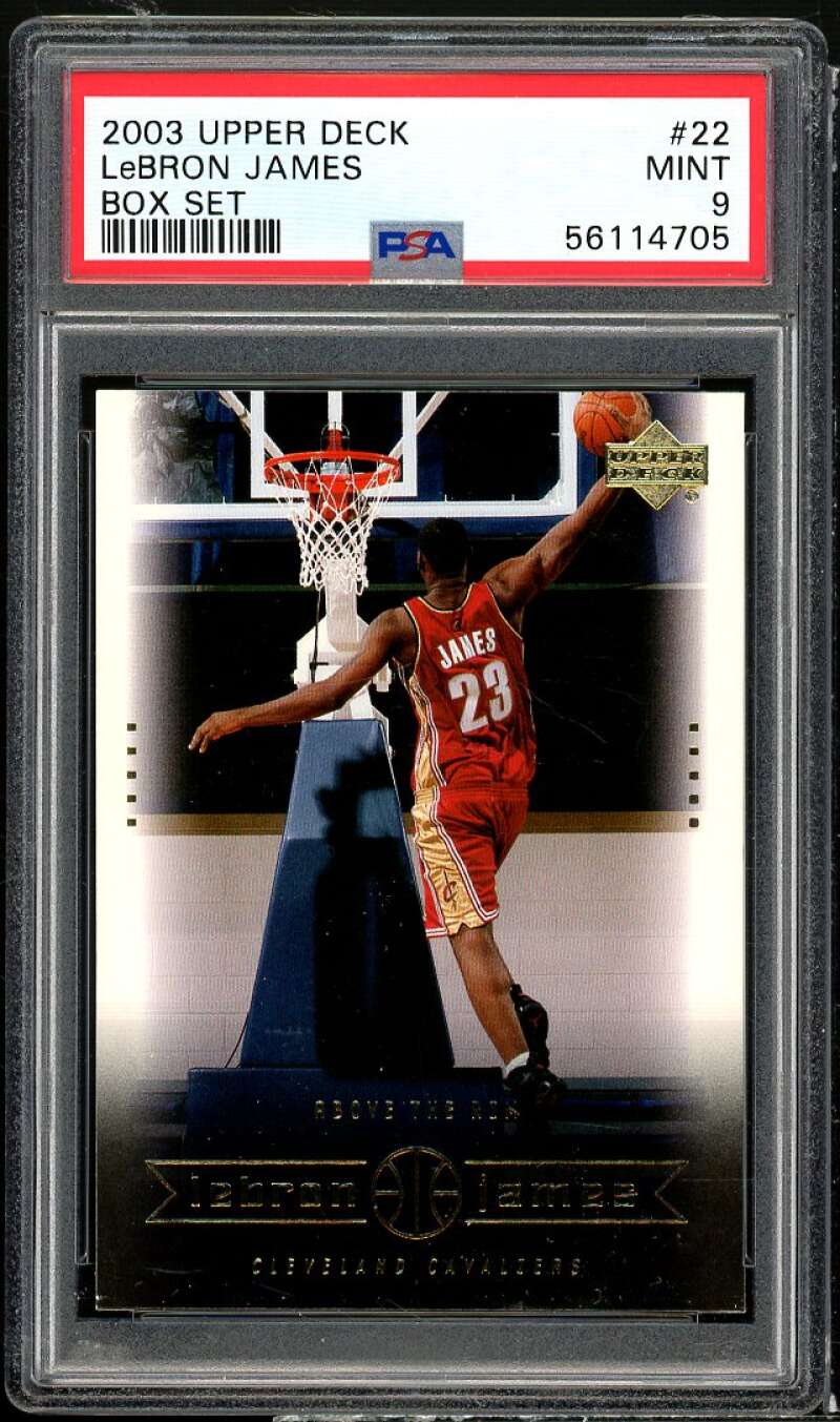 LeBron James Rookie Card 2003 Upper Deck LeBron James Box Set #22 PSA 9 Image 1