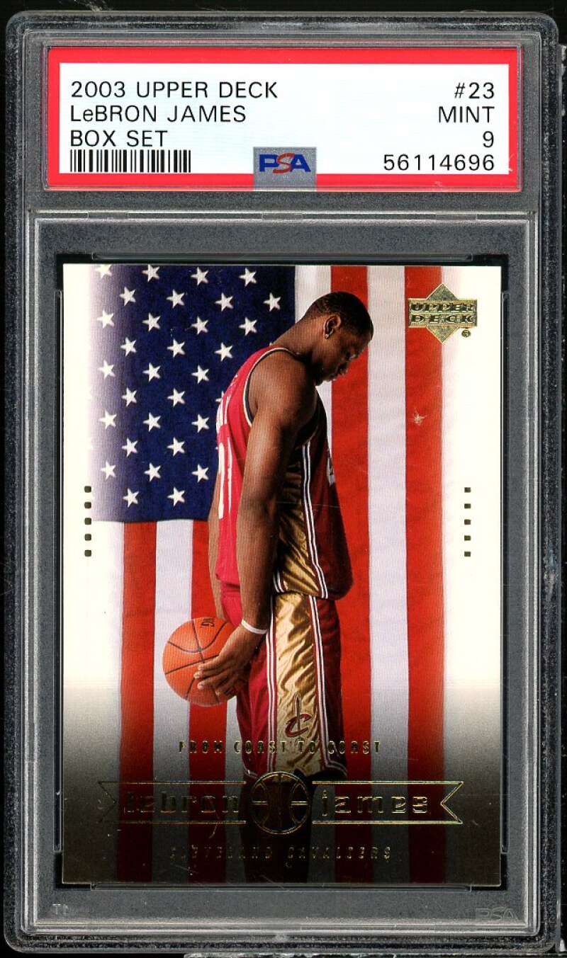 LeBron James Rookie Card 2003 Upper Deck LeBron James Box Set #23 PSA 9 Image 1