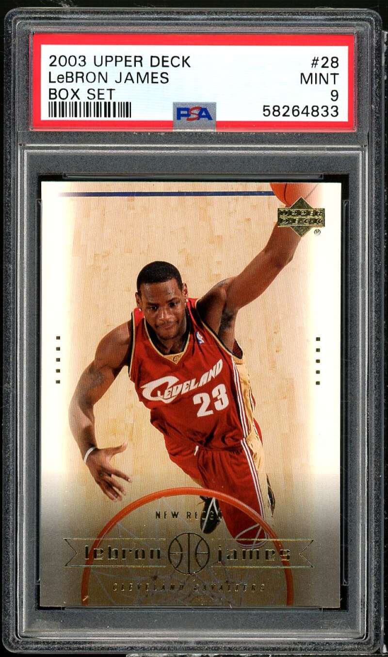 LeBron James Rookie Card 2003 Upper Deck LeBron James Box Set #28 PSA 9 Image 1