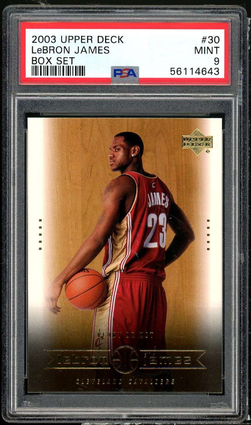 LeBron James Rookie Card 2003 Upper Deck LeBron James Box Set #30 PSA 9 Image 1