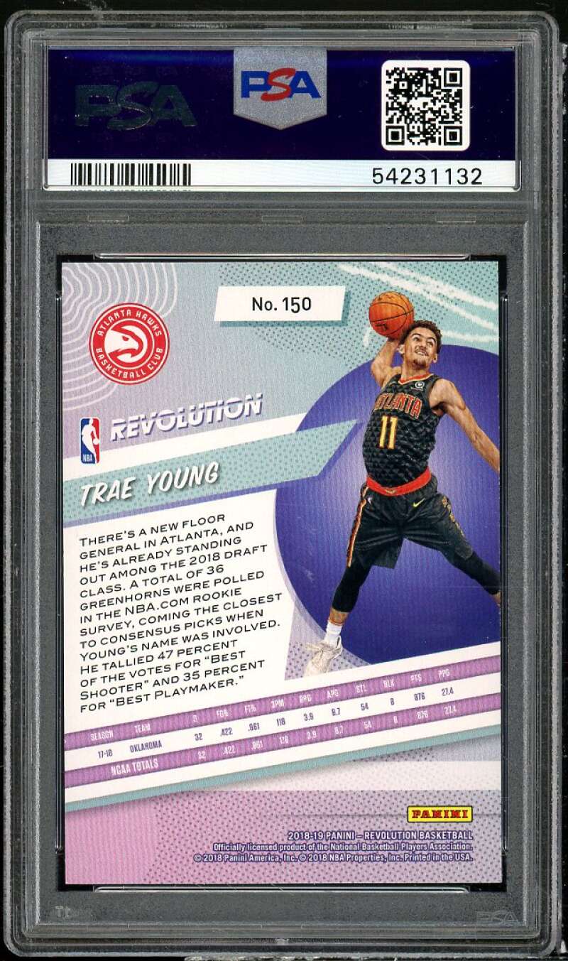 Trae Young Rookie Card 2018-19 Panini Revolution #150 PSA 10 Image 2