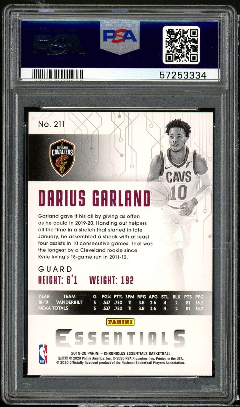 Darius Garland Rookie Card 2019-20 Panini Chronicles #211 PSA 10 Image 2