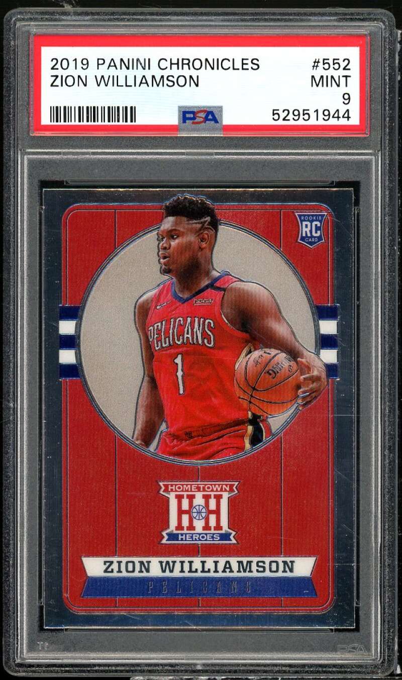 Zion Williamson Rookie Card 2019-20 Panini Chronicles #552 PSA 9 Image 1