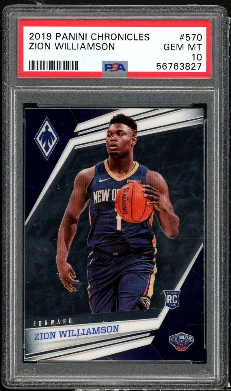 Zion Williamson Rookie Card 2019-20 Panini Chronicles #570 PSA 10 Image 1