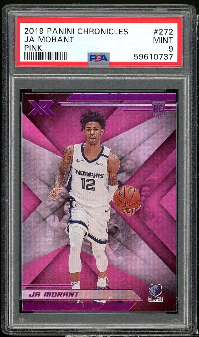 Ja Morant Rookie Card 2019-20 Panini Chronicles Pink #272 PSA 9 Image 1