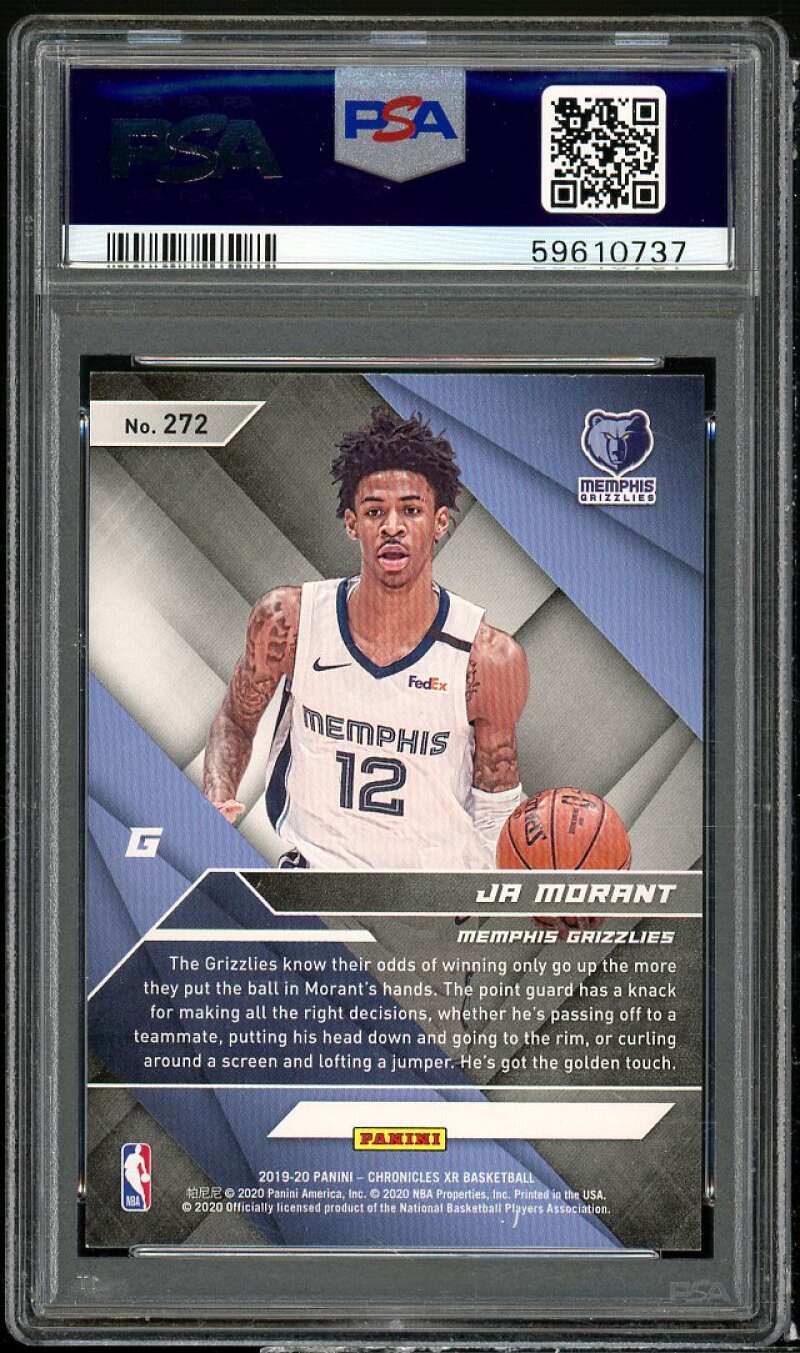 Ja Morant Rookie Card 2019-20 Panini Chronicles Pink #272 PSA 9 Image 2