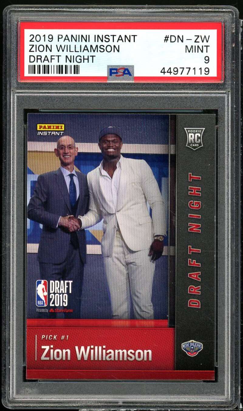 Zion Williamson Rookie Card 2019-20 Panini Instant Draft Night #DN-ZW PSA 9 Image 1