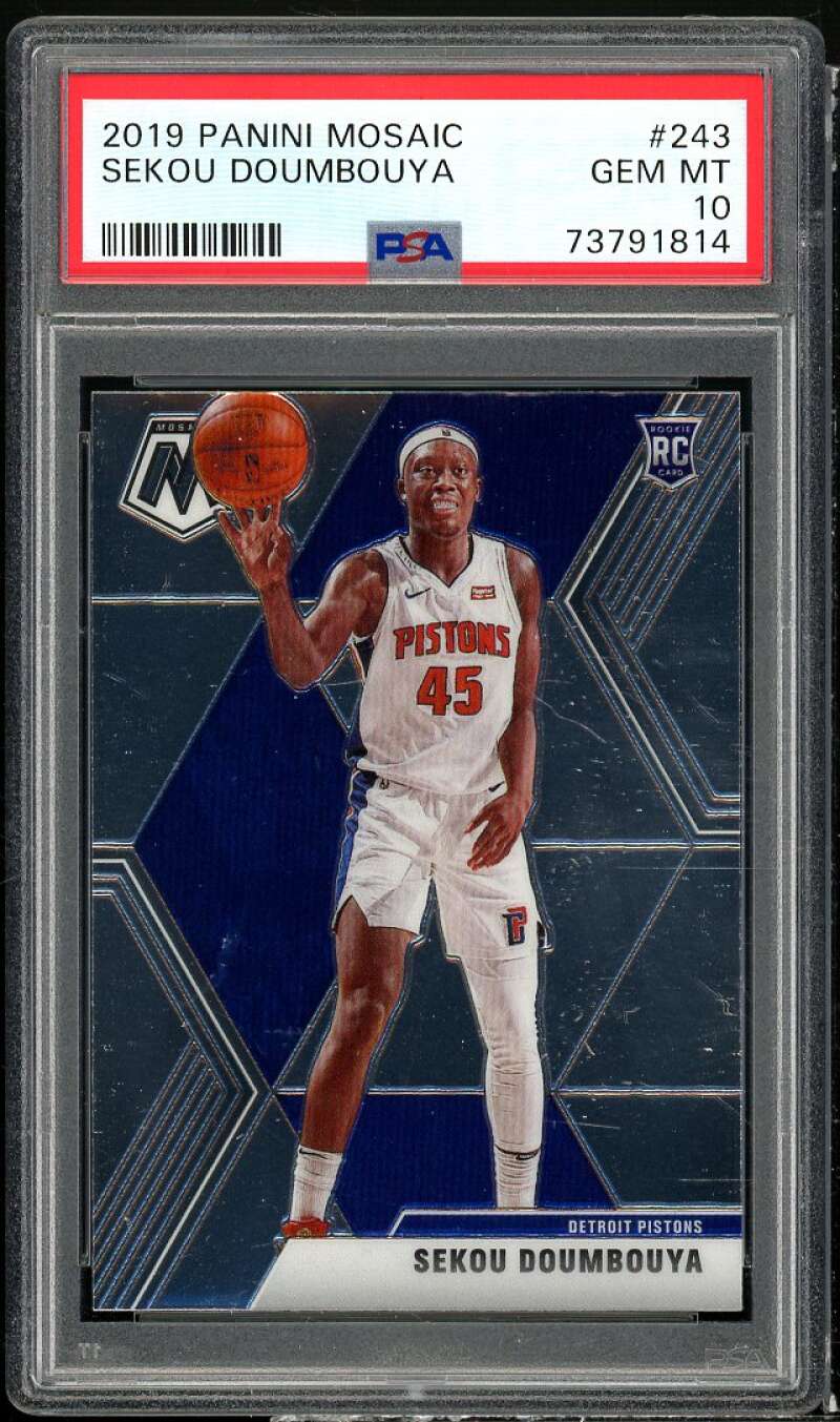 Sekou Doumbouya Rookie Card 2019-20 Panini Mosaic #243 PSA 10 Image 1