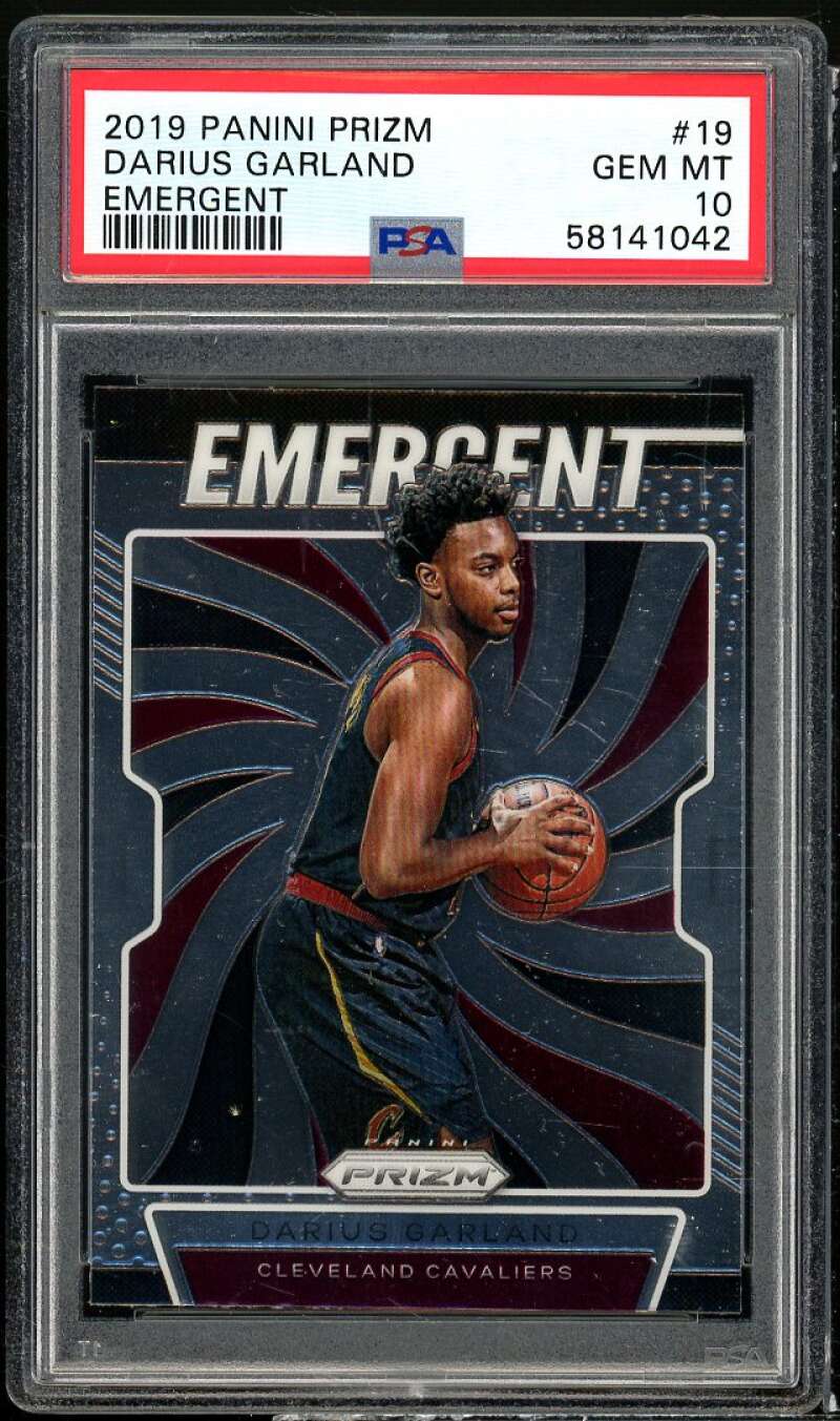 Darius Garland Rookie Card 2019-20 Panini Prizm Emergent #19 PSA 10 Image 1