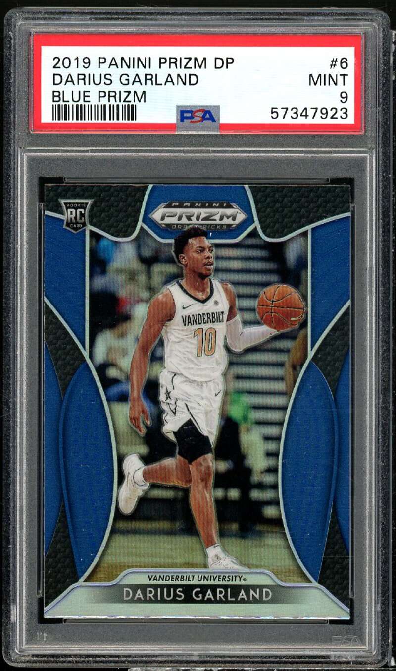 Darius Garland Rookie Card 2019-20 Panini Prizm DP Blue Prizm #23 PSA 9 Image 1