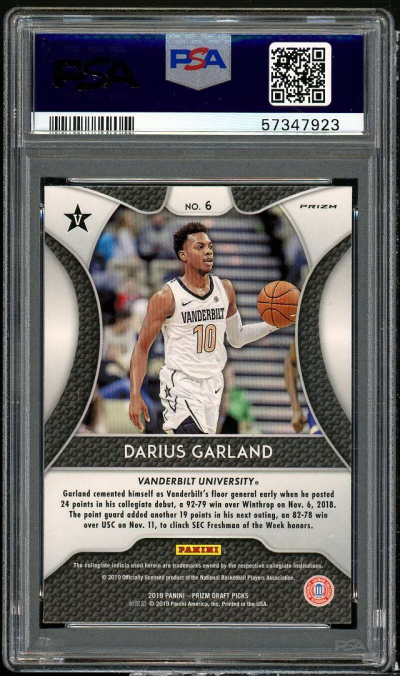 Darius Garland Rookie Card 2019-20 Panini Prizm DP Blue Prizm #23 PSA 9 Image 2