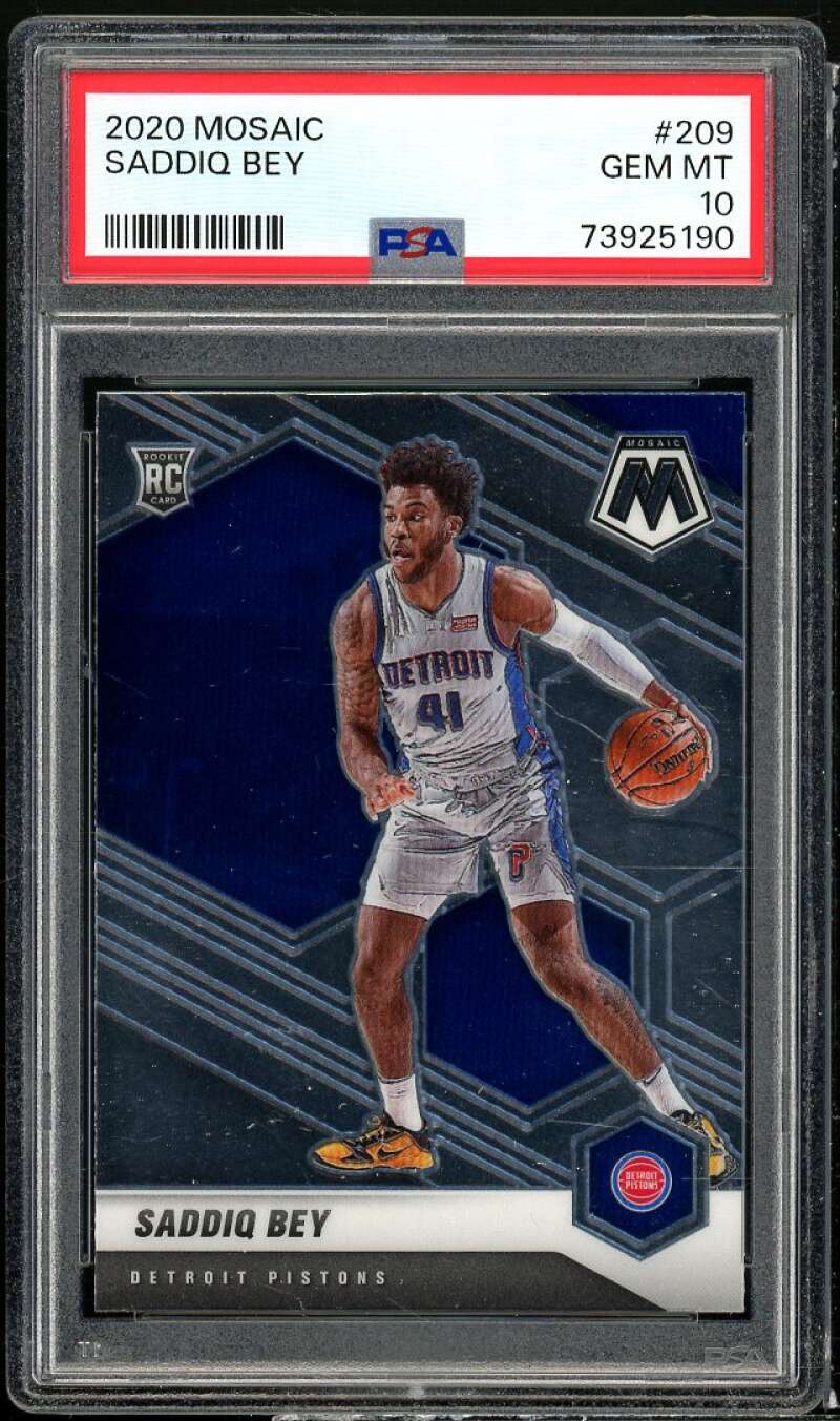 Saddiq Bey Rookie Card 2020-21 Panini Mosaic #209 PSA 10 Image 1